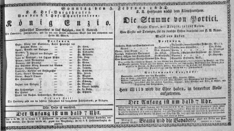 Theaterzettel (Oper und Burgtheater in Wien) 18320205 Seite: 1