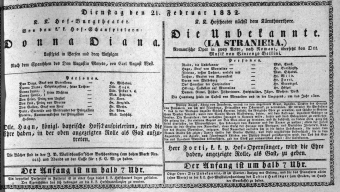 Theaterzettel (Oper und Burgtheater in Wien) 18320221 Seite: 1