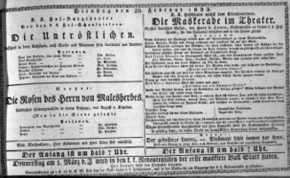 Theaterzettel (Oper und Burgtheater in Wien) 18320228 Seite: 1