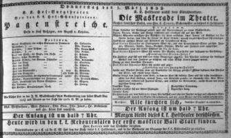 Theaterzettel (Oper und Burgtheater in Wien) 18320301 Seite: 1