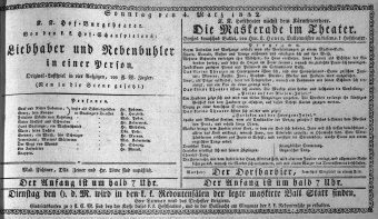 Theaterzettel (Oper und Burgtheater in Wien) 18320304 Seite: 1