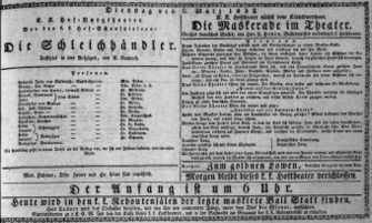 Theaterzettel (Oper und Burgtheater in Wien) 18320306 Seite: 1