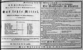 Theaterzettel (Oper und Burgtheater in Wien) 18320312 Seite: 1
