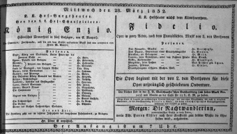 Theaterzettel (Oper und Burgtheater in Wien) 18320328 Seite: 1