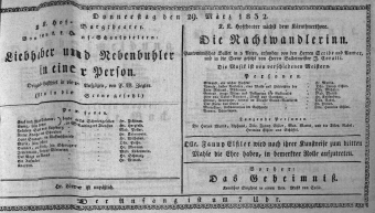 Theaterzettel (Oper und Burgtheater in Wien) 18320329 Seite: 1