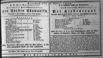 Theaterzettel (Oper und Burgtheater in Wien) 18320410 Seite: 1