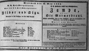 Theaterzettel (Oper und Burgtheater in Wien) 18320516 Seite: 1