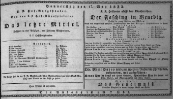 Theaterzettel (Oper und Burgtheater in Wien) 18320517 Seite: 1