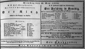 Theaterzettel (Oper und Burgtheater in Wien) 18320522 Seite: 1