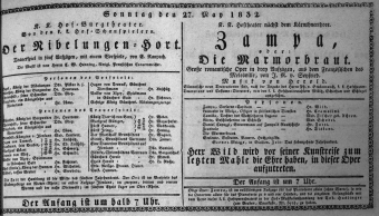 Theaterzettel (Oper und Burgtheater in Wien) 18320527 Seite: 1