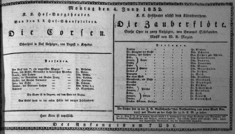Theaterzettel (Oper und Burgtheater in Wien) 18320604 Seite: 1
