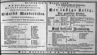 Theaterzettel (Oper und Burgtheater in Wien) 18320817 Seite: 1