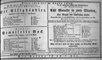 Theaterzettel (Oper und Burgtheater in Wien) 18320830 Seite: 1