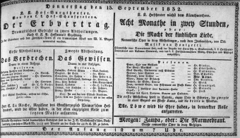 Theaterzettel (Oper und Burgtheater in Wien) 18320913 Seite: 1