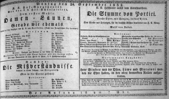 Theaterzettel (Oper und Burgtheater in Wien) 18320924 Seite: 1