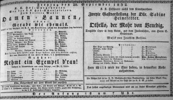 Theaterzettel (Oper und Burgtheater in Wien) 18320928 Seite: 1