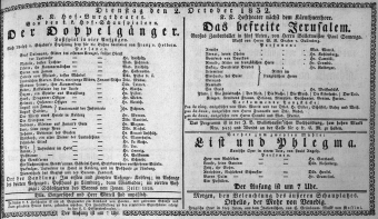 Theaterzettel (Oper und Burgtheater in Wien) 18321002 Seite: 1