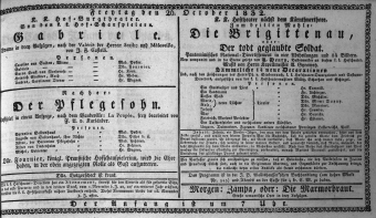 Theaterzettel (Oper und Burgtheater in Wien) 18321026 Seite: 1
