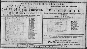 Theaterzettel (Oper und Burgtheater in Wien) 18321202 Seite: 1