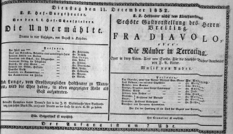 Theaterzettel (Oper und Burgtheater in Wien) 18321211 Seite: 1