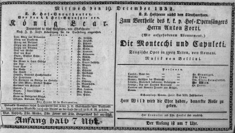 Theaterzettel (Oper und Burgtheater in Wien) 18321219 Seite: 1