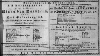 Theaterzettel (Oper und Burgtheater in Wien) 18330221 Seite: 1