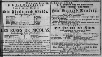Theaterzettel (Oper und Burgtheater in Wien) 18330225 Seite: 1