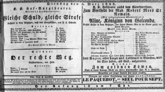 Theaterzettel (Oper und Burgtheater in Wien) 18330305 Seite: 1