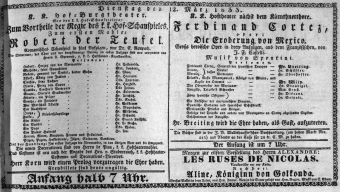 Theaterzettel (Oper und Burgtheater in Wien) 18330312 Seite: 1