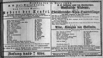 Theaterzettel (Oper und Burgtheater in Wien) 18330316 Seite: 1