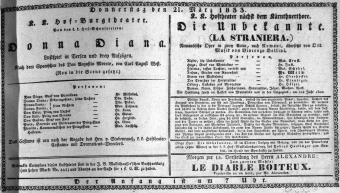 Theaterzettel (Oper und Burgtheater in Wien) 18330321 Seite: 1