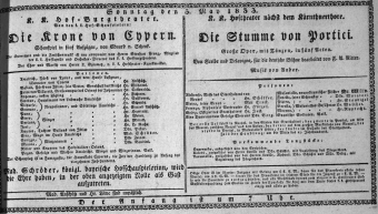 Theaterzettel (Oper und Burgtheater in Wien) 18330505 Seite: 1
