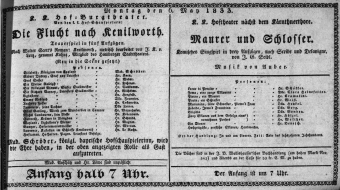 Theaterzettel (Oper und Burgtheater in Wien) 18330506 Seite: 1