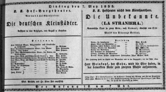 Theaterzettel (Oper und Burgtheater in Wien) 18330507 Seite: 1