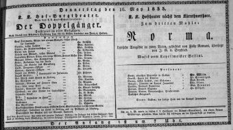 Theaterzettel (Oper und Burgtheater in Wien) 18330516 Seite: 1