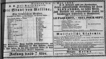 Theaterzettel (Oper und Burgtheater in Wien) 18330517 Seite: 1