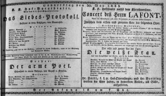 Theaterzettel (Oper und Burgtheater in Wien) 18330530 Seite: 1