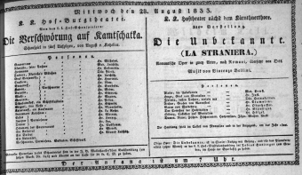 Theaterzettel (Oper und Burgtheater in Wien) 18330828 Seite: 1