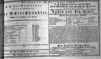 Theaterzettel (Oper und Burgtheater in Wien) 18330925 Seite: 1