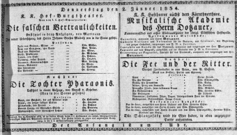 Theaterzettel (Oper und Burgtheater in Wien) 18340102 Seite: 1