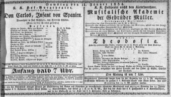Theaterzettel (Oper und Burgtheater in Wien) 18340111 Seite: 1