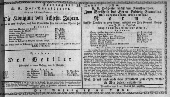 Theaterzettel (Oper und Burgtheater in Wien) 18340124 Seite: 1