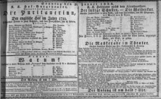 Theaterzettel (Oper und Burgtheater in Wien) 18340126 Seite: 1