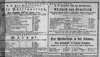 Theaterzettel (Oper und Burgtheater in Wien) 18340201 Seite: 1