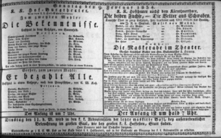 Theaterzettel (Oper und Burgtheater in Wien) 18340209 Seite: 1