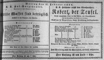 Theaterzettel (Oper und Burgtheater in Wien) 18340217 Seite: 1