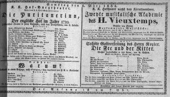 Theaterzettel (Oper und Burgtheater in Wien) 18340308 Seite: 1