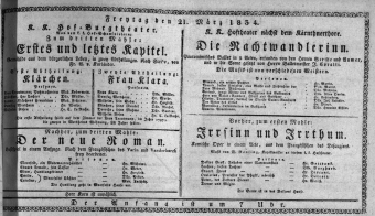 Theaterzettel (Oper und Burgtheater in Wien) 18340321 Seite: 1