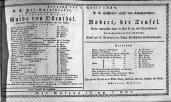 Theaterzettel (Oper und Burgtheater in Wien) 18340404 Seite: 1