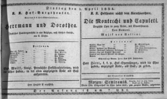 Theaterzettel (Oper und Burgtheater in Wien) 18340408 Seite: 1